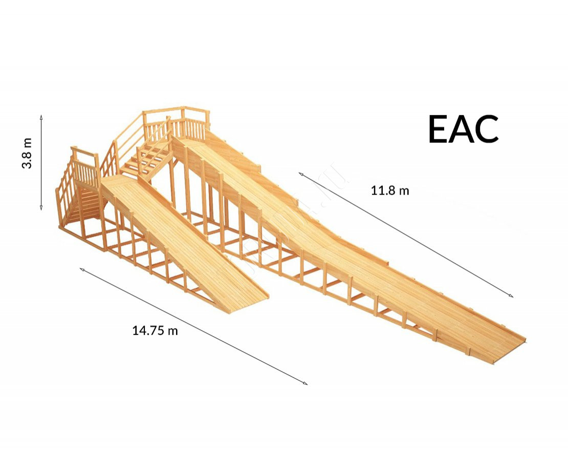 Зимняя горка TORUDA Север wood-9 (скат 11.8 м)